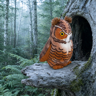 Wild Republic Audubon Birds Great Horned Owl Stuffed Animal - 5.5" Stuffed Animals
