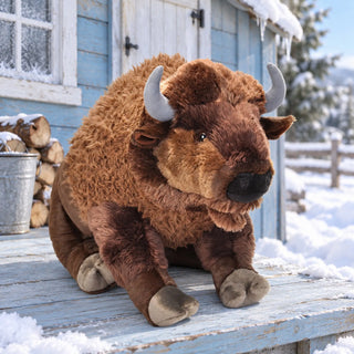 Wild Republic Cuddlekins Jumbo Bison Stuffed Animal - 30" Stuffed Animals