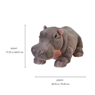 Wild Republic Cuddlekins Jumbo Hippo Stuffed Animal - 30" Stuffed Animals