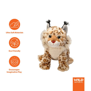 Wild Republic Cuddlekins Bobcat Stuffed Animal - 12" Stuffed Animals