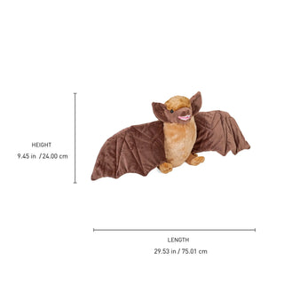 Wild Republic Cuddlekins Brown Bat Stuffed Animal - 12" Stuffed Animals