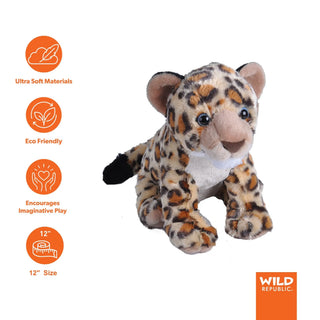 Wild Republic Cuddlekins Leopard Cub Stuffed Animal - 12" Stuffed Animals