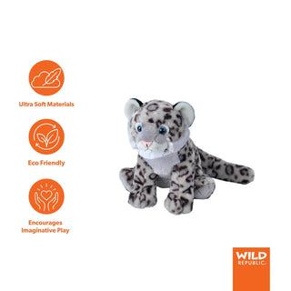 Wild Republic Cuddlekins Snow Leopard Cub Stuffed Animal - 12" Stuffed Animals
