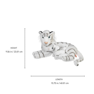 Wild Republic Mom & Baby White Tiger Stuffed Animal - 12" Stuffed Animals