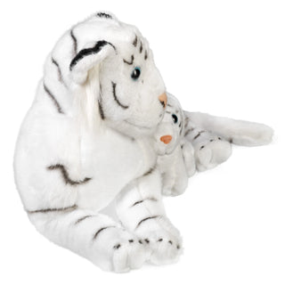  Wild Republic -  White Tiger Stuffed Animal - Mom And Baby 12"  Stuffed Animals