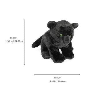 Wild Republic Cuddlekins Black Jaguar Stuffed Animal - 12" Stuffed Animals