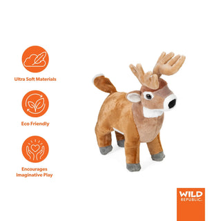 Wild Republic Cuddlekins White Tail Buck Stuffed Animal - 12" Stuffed Animals