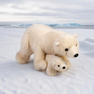 Wild Republic Mom & Baby Polar Bear Stuffed Animal - 12" Stuffed Animals