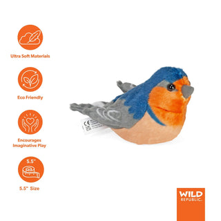 Wild Republic Audubon Birds Barn Swallow Stuffed Animal - 5.5" Stuffed Animals