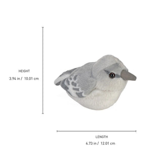 Wild Republic Audubon Birds Northern Mockingbird Stuffed Animal - 5.5" Stuffed Animals