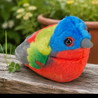 Wild Republic Audubon Birds Painted Bunting Stuffed Animal - 5.5" Stuffed Animals