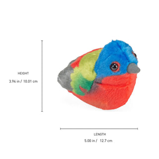Wild Republic Audubon Birds Painted Bunting Stuffed Animal - 5.5" Stuffed Animals