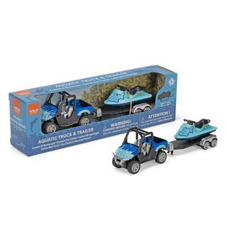 Wild Republic Truck With Trailer Aquatic Action Toy Set - 5" Games and Action Toys