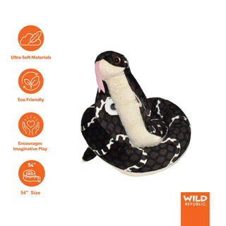 Wild Republic Snakesss Hooded Cobra Stuffed Animal - 54" Stuffed Animals