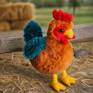 Wild Republic Hug'ems Rooster Stuffed Animal - 7" Stuffed Animals