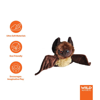 Wild Republic Hug'ems Bat Stuffed Animal - 7" Stuffed Animals