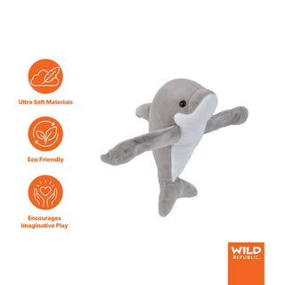 Wild Republic Huggers Dolphin Stuffed Animal - 8" Stuffed Animals