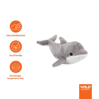 Wild Republic Sea Critters Dolphin Stuffed Animal - 11" Stuffed Animals