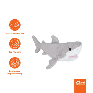 Wild Republic Sea Critters Great White Shark Stuffed Animal - 11" Stuffed Animals