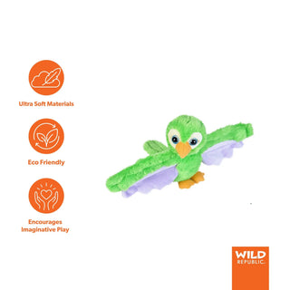 Wild Republic Huggers Green Parrot Stuffed Animal - 8" Stuffed Animals