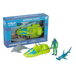 Wild Republic Junior Adventure Playset - Shark and Dolphin Games and Action Toys