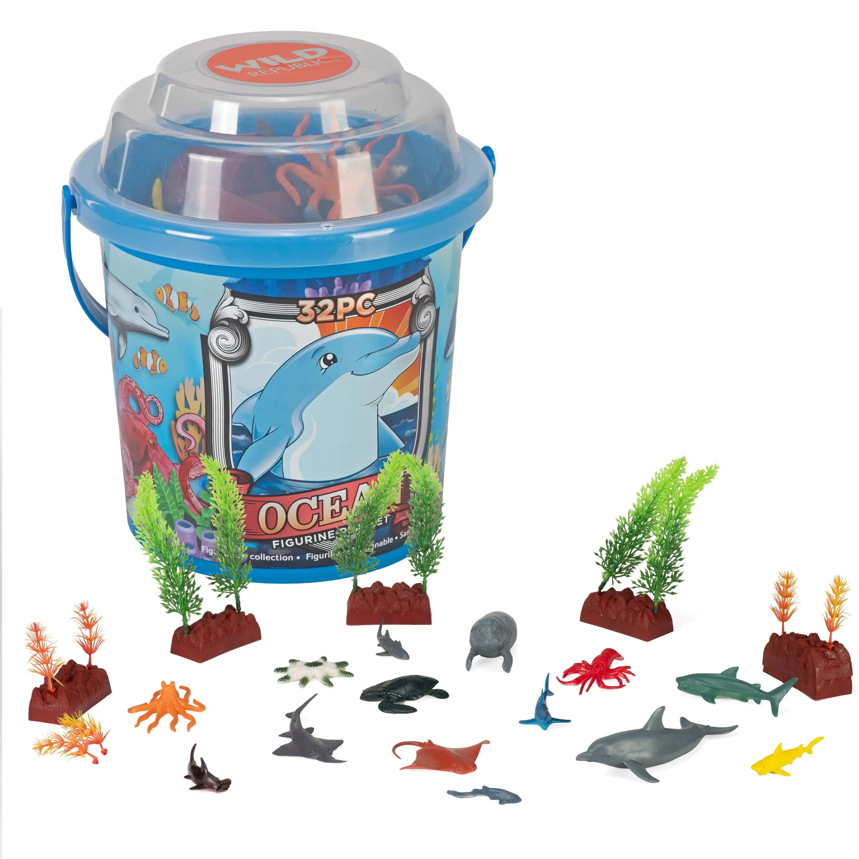 Wild Republic Adventure Bucket Set - Ocean Games and Action Toys