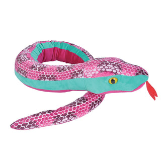 Honeycomb Pink Snake Stuffed Animal - 54"