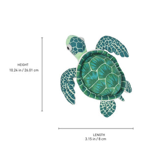 Wild Republic Cuddlekins Mini Green Sea Turtle Stuffed Animal - 8" Stuffed Animals