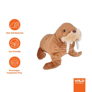 Wild Republic Cuddlekins Mini Walrus Stuffed Animal - 8" Stuffed Animals