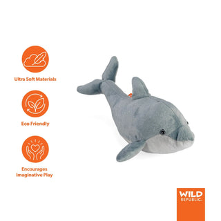 Wild Republic Cuddlekins Dolphin Stuffed Animal - 12" Stuffed Animals