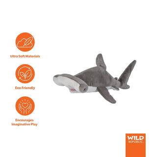 Wild Republic Cuddlekins Hammerhead Shark Stuffed Animal - 12" Stuffed Animals