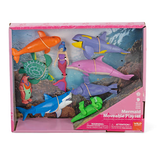 Wild Republic Moveable Mermaid Action Playset - 11" Games and Action Toys