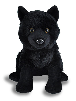 Black Wolf Stuffed Animal - 12"