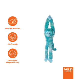 Wild Republic Hanging Vibes Blue Monkey Stuffed Animal - 22" Stuffed Animals