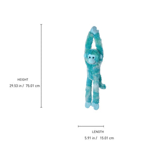 Wild Republic Hanging Vibes Blue Monkey Stuffed Animal - 22" Stuffed Animals