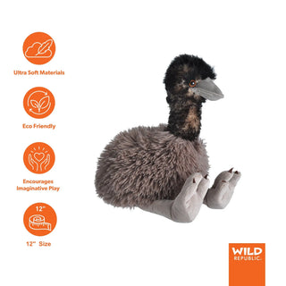 Wild Republic Cuddlekins Emu Stuffed Animal - 12" Stuffed Animals