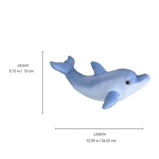 Wild Republic Living Ocean Mini Bottlenose Dolphin Stuffed Animal - 12" Stuffed Animals