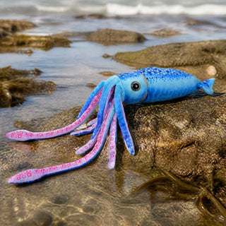 Wild Republic Blue Squid Stuffed Animal - 12" Stuffed Animals
