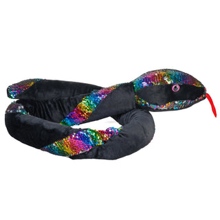   Wild Republic -  Rainbow Twist Sequin Snake Stuffed Animal - 54"  Stuffed Animals