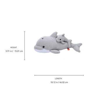 Wild Republic Mom & Baby Dolphin Stuffed Animal - 12" Stuffed Animals
