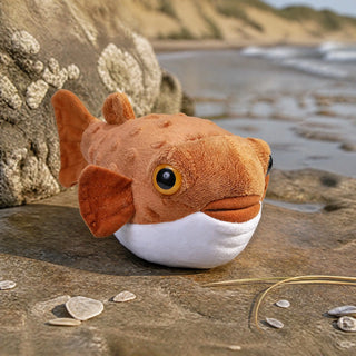 Wild Republic Cuddlekins Mini Pufferfish Stuffed Animal - 8" Stuffed Animals