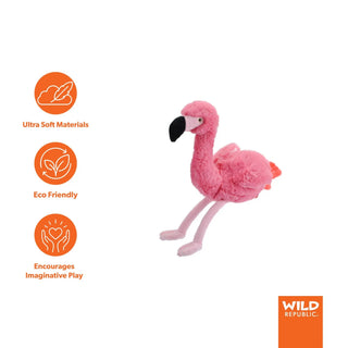 Wild Republic Ecokins Mini Flamingo Stuffed Animal - 8" Stuffed Animals