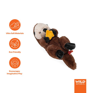 Wild Republic Ecokins Mini Sea Otter Stuffed Animal - 8" Stuffed Animals