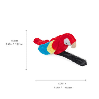 Wild Republic Perching Parrot Scarlet Macaw Stuffed Animal - 7" Stuffed Animals