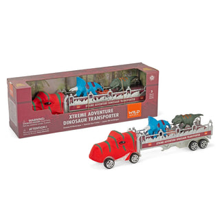 Wild Republic Transporter Dino Truck Set - 12" Games and Action Toys