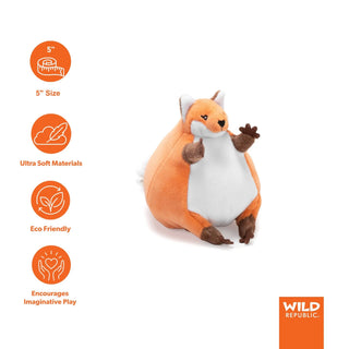 Wild Republic Flipkins Red Fox Stuffed Animal - 5" Stuffed Animals