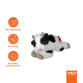 Wild Republic Ecokins Mini Cow Stuffed Animal - 8" Stuffed Animals