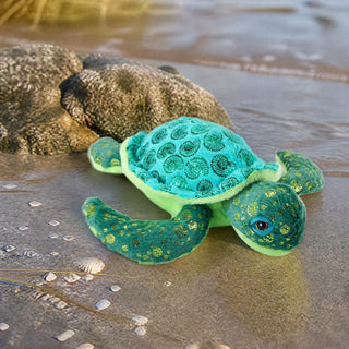 Wild Republic Foilkins Sea Turtle Stuffed Animal - 12" Stuffed Animals