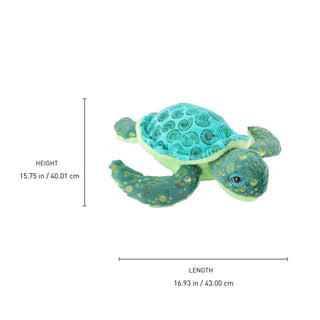 Wild Republic Foilkins Sea Turtle Stuffed Animal - 12" Stuffed Animals
