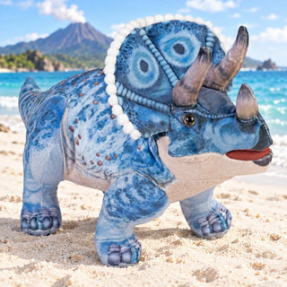 Wild Republic Artist Collection Dino Triceratops Stuffed Animal - 15" Stuffed Animals